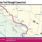 Map of Appalachian Trail through Connecticut.